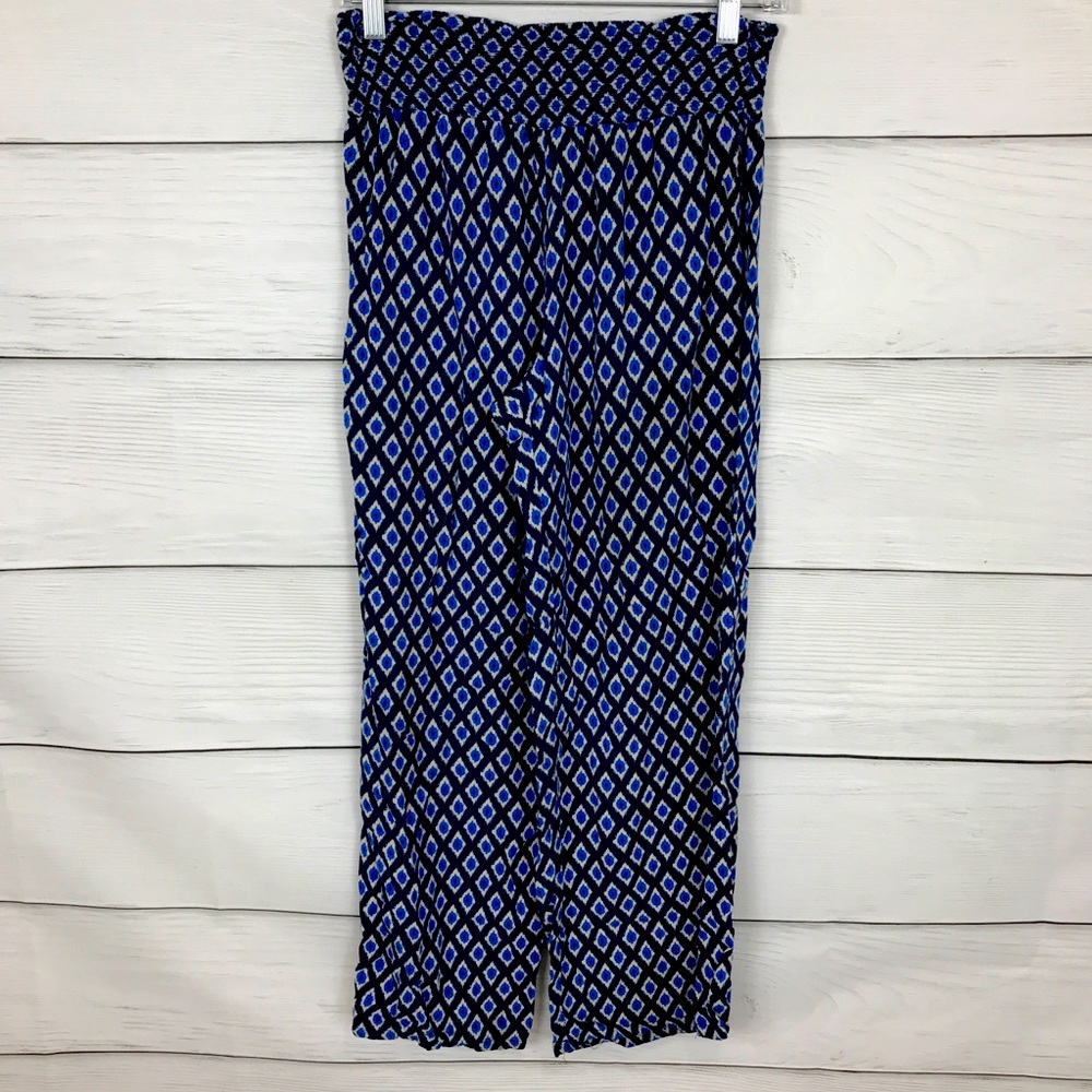roz&ali pants print blue & white size M